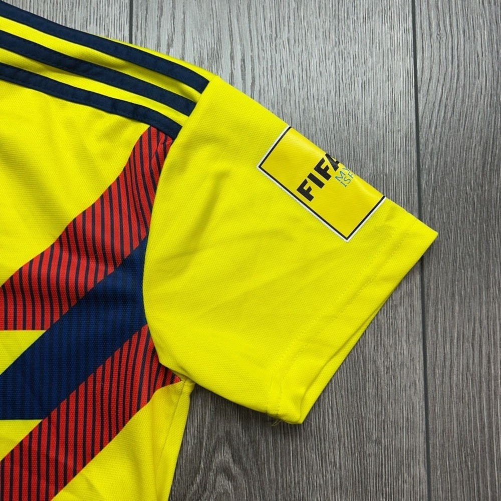 Adidas Colombia 2018 World Cup Home Jersey Yellow Mens Medium Soccer Shirt - Picture 3 of 9
